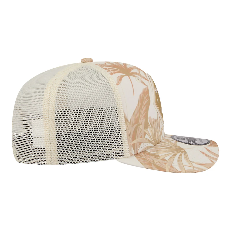 Men's New Era  Tan Detroit Tigers Tonal Palm COOLERA 9SEVENTY Adjustable Trucker Hat