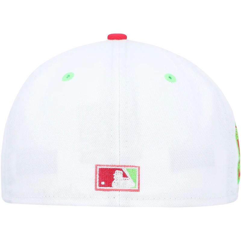 Casquette ajustée New Era Detroit Tigers 1968 World Series Strawberry Lolli 59FIFTY pour homme, blanc/corail
