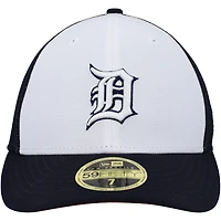 Men's New Era White/Navy Detroit Tigers 2023 On-Field Batting Practice Low Profile 59FIFTY Fitted Hat