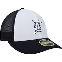Men's New Era White/Navy Detroit Tigers 2023 On-Field Batting Practice Low Profile 59FIFTY Fitted Hat