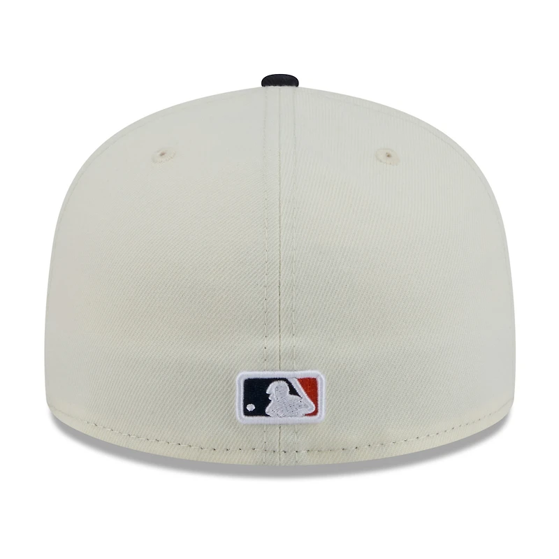 Men's New Era White/Navy Detroit Tigers Blossom 59FIFTY Fitted Hat