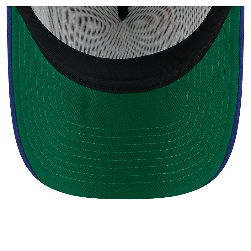 Casquette de camionneur ajustable New Era 9FORTY A-Frame blanche/bleu marine pour homme, motif Detroit Tigers