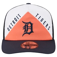 Men's New Era White/Navy Detroit Tigers Retro Cut 19TWENTY Adjustable Trucker Hat