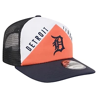 Men's New Era White/Navy Detroit Tigers Retro Cut 19TWENTY Adjustable Trucker Hat