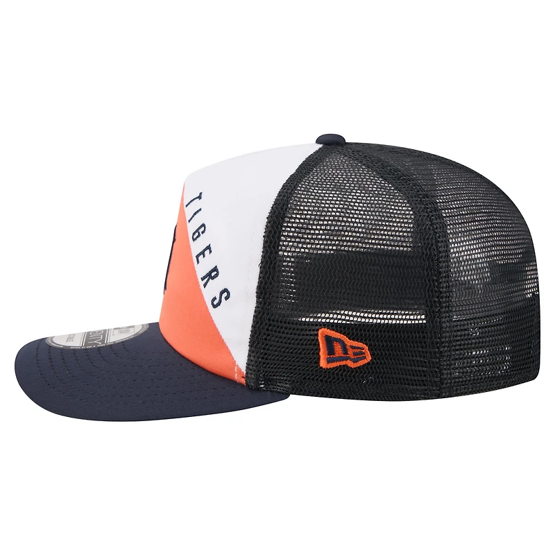Men's New Era White/Navy Detroit Tigers Retro Cut 19TWENTY Adjustable Trucker Hat