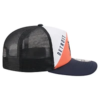 Men's New Era White/Navy Detroit Tigers Retro Cut 19TWENTY Adjustable Trucker Hat