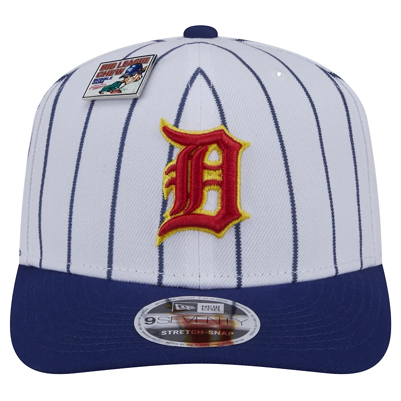 Casquette ajustable New Era 9SEVENTY originale Big League 2024 des Detroit Tigers, blanche/bleue