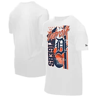 T-shirt New Era blanc à gros graphisme des Detroit Tigers pour homme