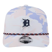 Casquette ajustable New Era blanche Detroit Tigers Camo Rope 9SEVENTY pour homme