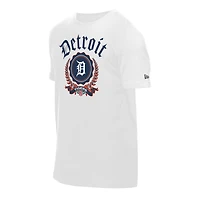 T-shirt New Era blanc à imprimé Fleur des Detroit Tigers pour homme