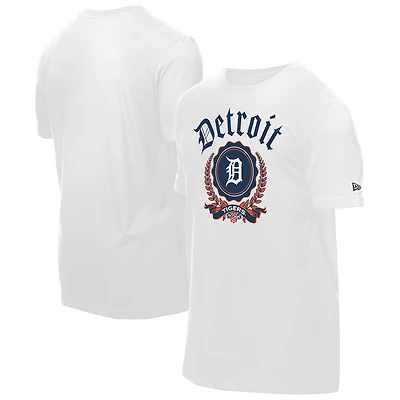 T-shirt New Era blanc à imprimé Fleur des Detroit Tigers pour homme