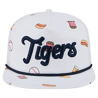 Men's New Era White Detroit Tigers Team Cheer Rope 19TWENTY Adjustable Hat