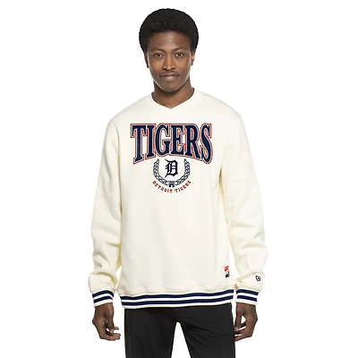 Men's New Era White Detroit Tigers Throwback Sweatshirt