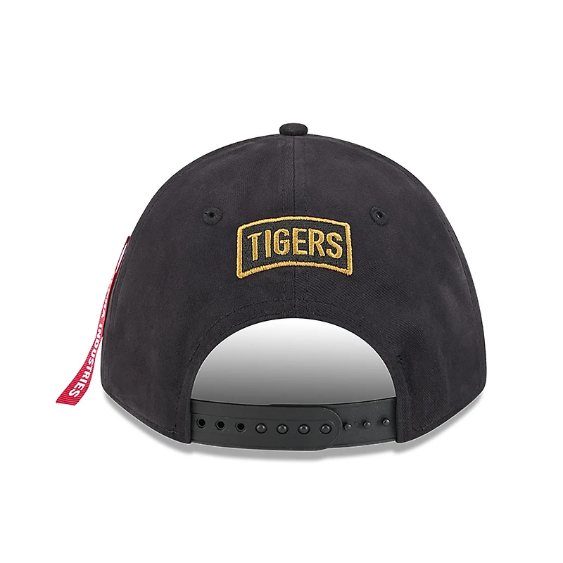 Men's New Era x Alpha Industries  Black Detroit Tigers A-Frame 9FORTY Adjustable Hat