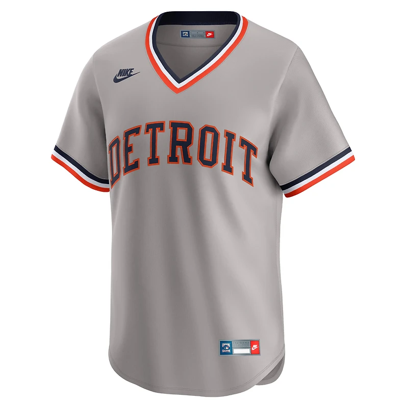 Maillot Nike Alan Trammell gris Detroit Tigers Collection Cooperstown en édition limitée pour homme