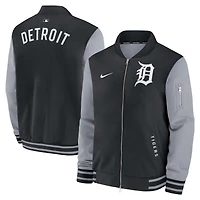 Men's Nike Navy/Orange Detroit Tigers Authentic Collection Dugout Relaxed Full-Zip Bomber Jacket