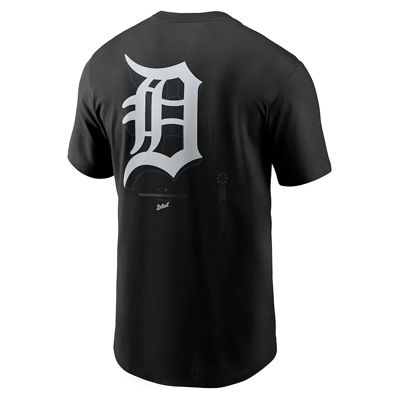 Men's Nike  Black Detroit Tigers Bar Loading T-Shirt
