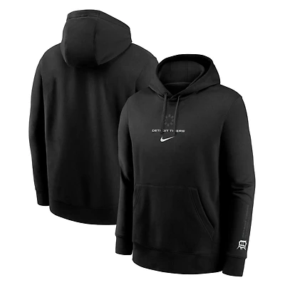 Sweat à capuche en molleton Nike noir Detroit Tigers Fashion Club pour homme
