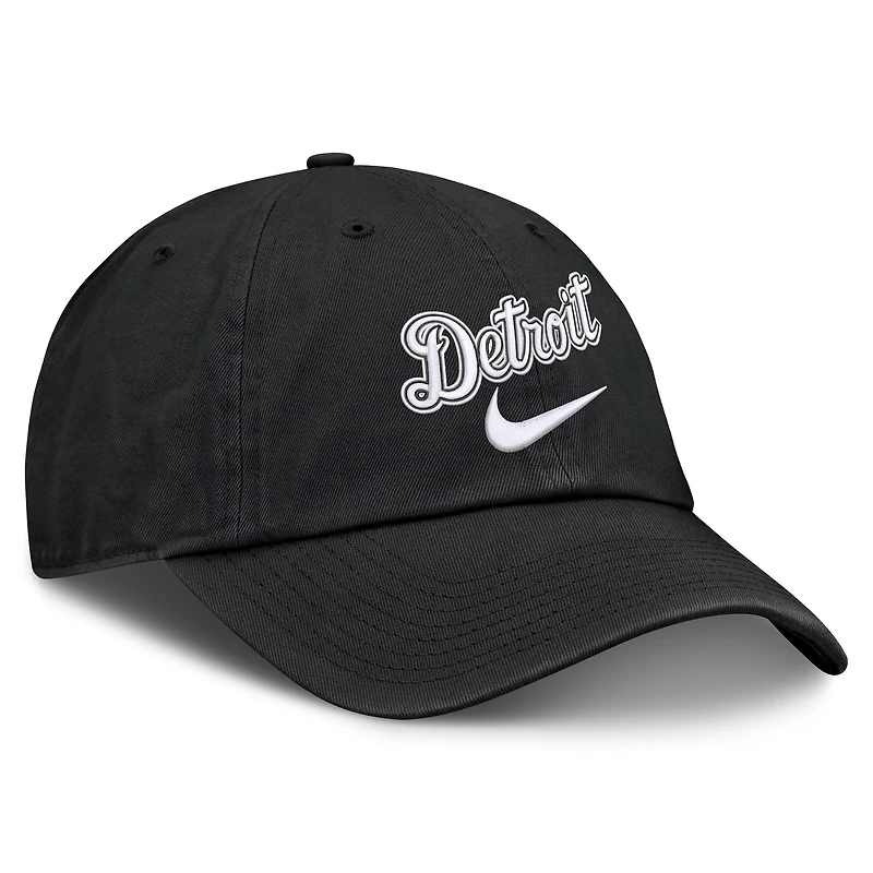Casquette ajustable Nike Detroit Tigers Primetime Club noire pour homme