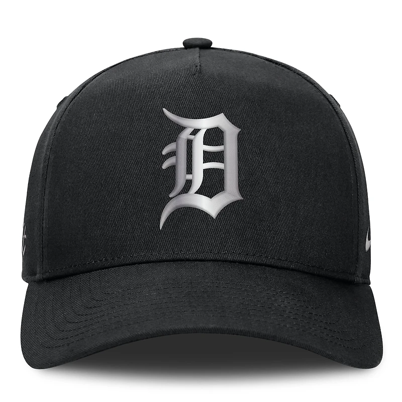 Casquette ajustable Nike Detroit Tigers Rise Dri-FIT noire pour homme