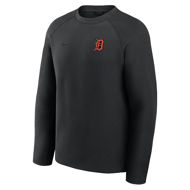 Sweat-shirt Nike Tech Fleece Raglan noir Detroit Tigers pour homme