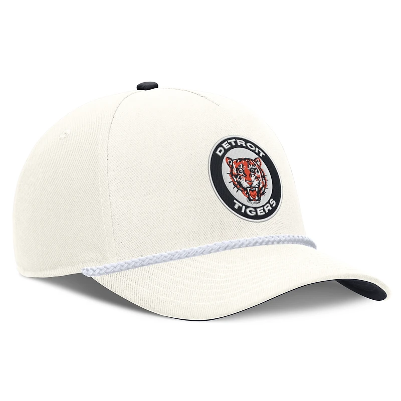 Casquette ajustable Nike crème Detroit Tigers Cooperstown Rise pour homme