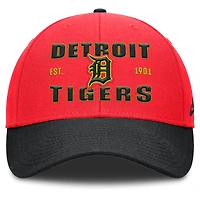 Men's Nike Crimson/Black Detroit Tigers Neon 90s Rise Adjustable Hat