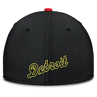Men's Nike Crimson/Black Detroit Tigers Neon 90s Rise SwooshFlex Hat