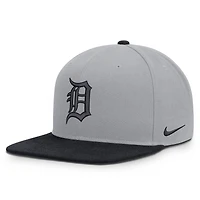 Casquette snapback Nike Detroit Tigers Primetime Pro Dri-FIT grise et marine pour homme