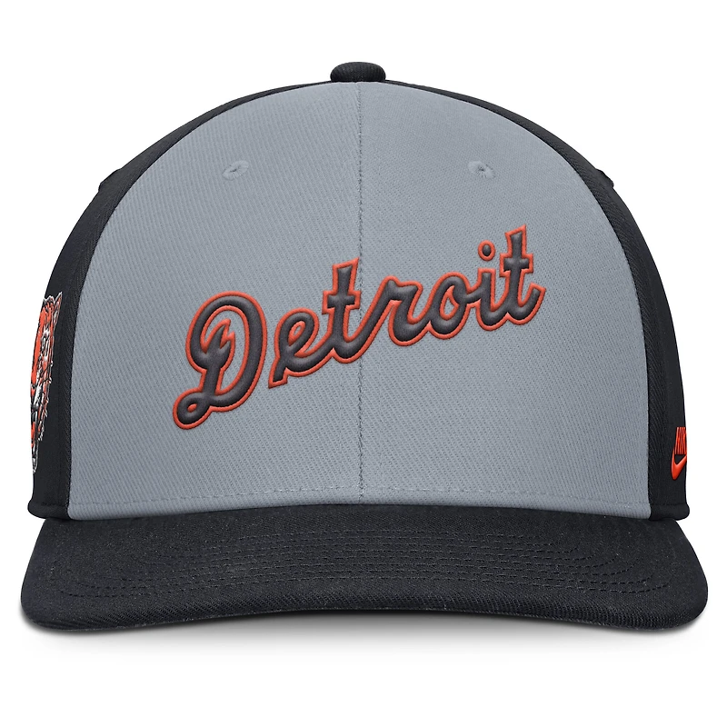 Casquette Snapback Nike Detroit Tigers Pro Performance pour homme, gris/bleu marine