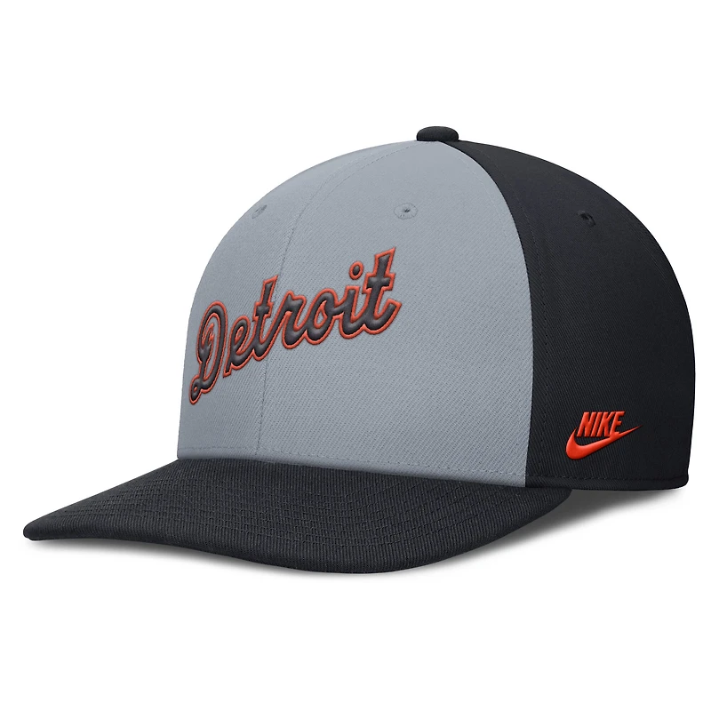 Casquette Snapback Nike Detroit Tigers Pro Performance pour homme, gris/bleu marine