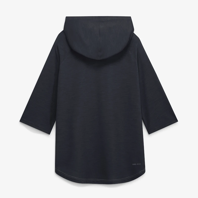 Men's Nike Gray Detroit Tigers Authentic Collection Flux Dri-FIT Raglan 3/4-Sleeve Hooded T-Shirt