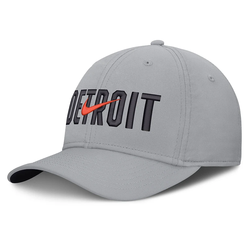 Men's Nike Gray Detroit Tigers Primetime Rise Dri-FIT Flex Hat
