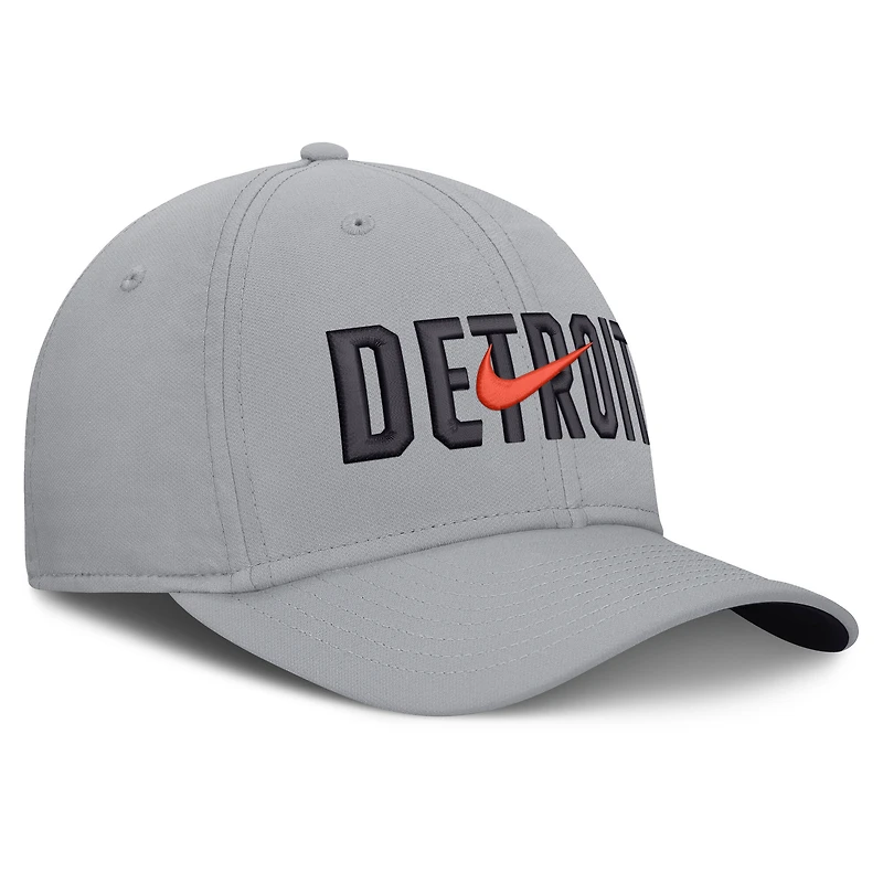 Men's Nike Gray Detroit Tigers Primetime Rise Dri-FIT Flex Hat