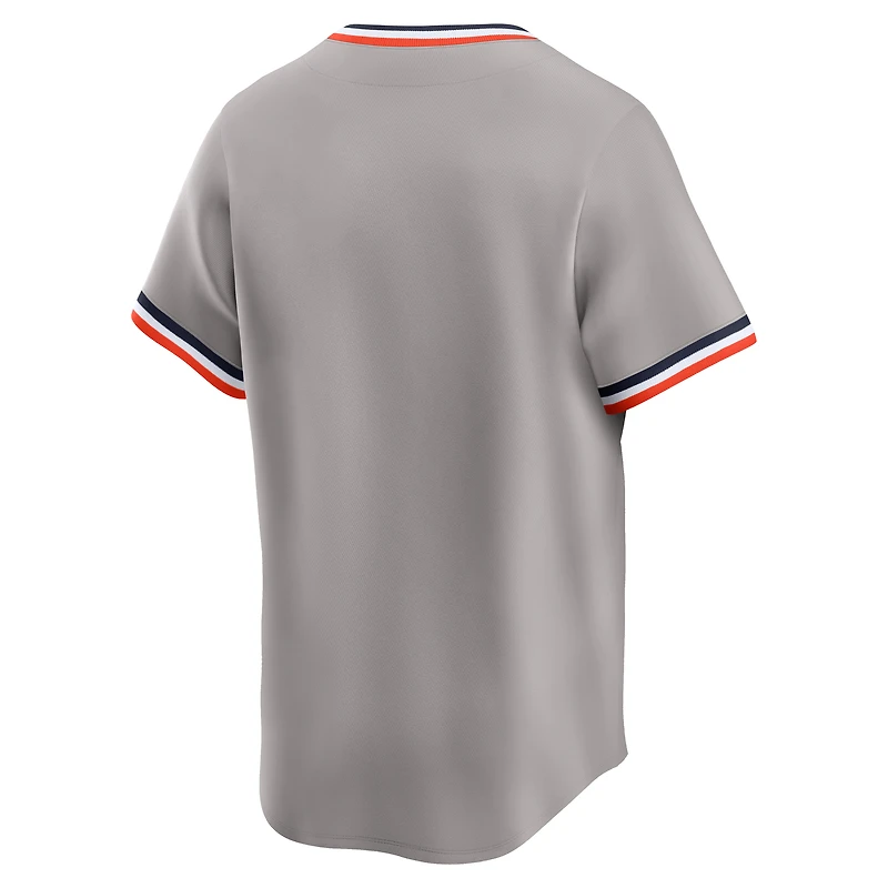 Men's Nike Gray Detroit Tigers Throwback Cooperstown Collection Limited Jersey
