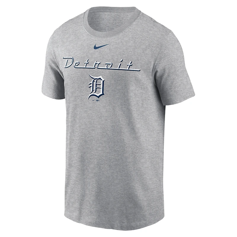 Heather Charcoal Detroit Tigers Nike 2024 Local graphiques de la ville natale pour hommes