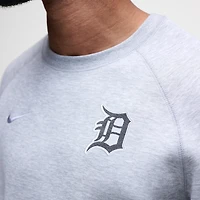 Men's Nike Heather Charcoal Detroit Tigers Tech Fleece Raglan Sweatshirt