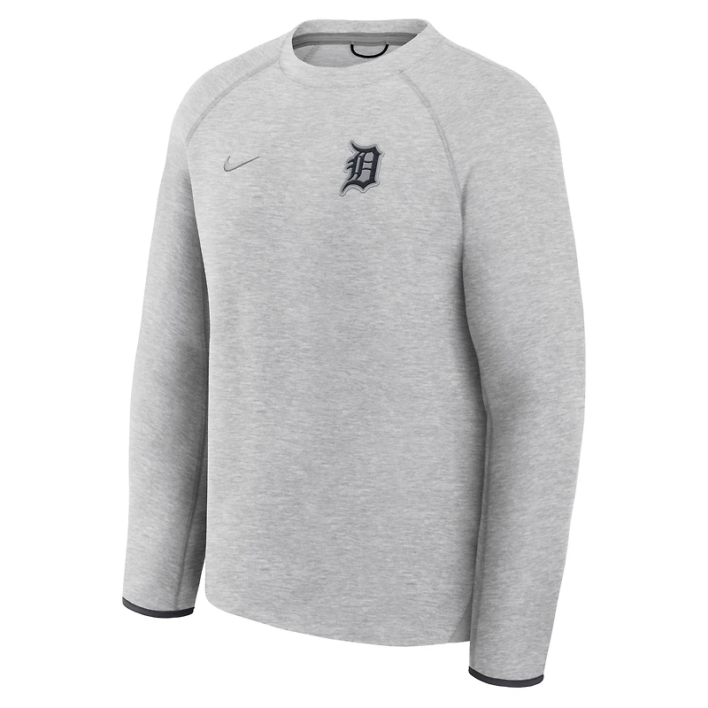 Sweat-shirt Nike Tech Fleece Raglan pour homme, couleur anthracite chiné, des Detroit Tigers