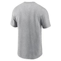 T-shirt à col arqué gris chiné pour homme des Detroit Tigers de Nike