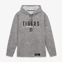 Sweat à capuche Nike Therma-FIT Authentic Collection Detroit Tigers gris chiné pour homme