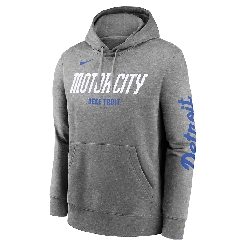 Sweat à capuche Nike City Connect Club Detroit Tigers gris chiné pour homme
