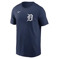 T-shirt Nike Javier Báez bleu marine pour homme, motif Fuse, nom et numéro des Detroit Tigers