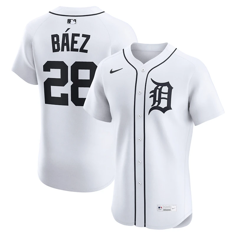 Men's Nike Javier Báez White Detroit Tigers Home Elite Jersey