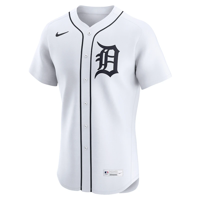 Men's Nike Javier Báez White Detroit Tigers Home Elite Jersey