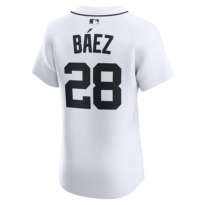 Men's Nike Javier Báez White Detroit Tigers Home Elite Jersey