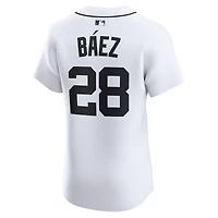 Men's Nike Javier Báez White Detroit Tigers Home Elite Jersey