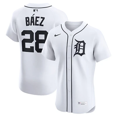 Men's Nike Javier Báez White Detroit Tigers Home Elite Jersey