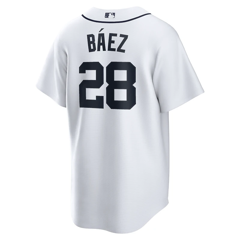 Maillot Nike Javier Baez pour homme, réplique blanche du joueur à domicile des Detroit Tigers