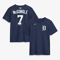 T-shirt Nike Kevin McGonigle bleu marine des Tigers de Detroit pour homme, avec nom et numéro