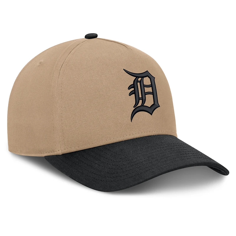 Men's Nike Khaki/Black Detroit Tigers Rise A-Frame Adjustable Hat